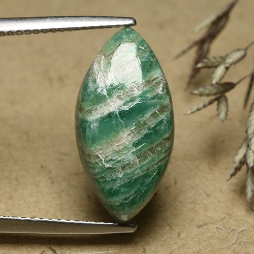 6.79ct 자연스러운 쿨 파인 그린 아마조나이트, 보석, 불투명체