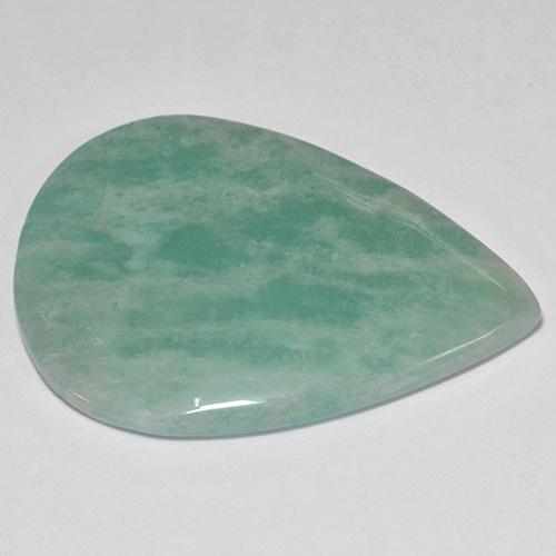 17.50캐럿 천연 푸르스름한 그린 아마조나이트, 배 모양, 30×21.1 mm, 투명한
