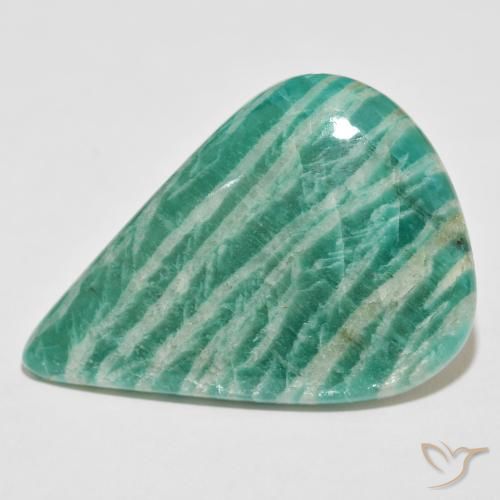 51.56ct 자연스러운 쿨 그린 아마조나이트, 배 모양, 불투명체