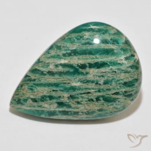 60.98ct 자연스러운 파인 그린 아마조나이트, 배 모양, 불투명체