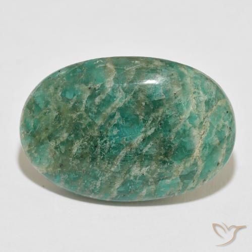 35.81ct 자연스러운 쿨 그린 아마조나이트, 타원형, 불투명체