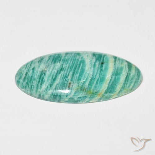 37.25캐럿 천연 Medium Dark-Green 아마조나이트, 타원형, 불투명체