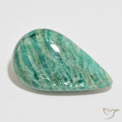 49.01ct 자연스러운 파인 그린 아마조나이트, 배 모양, 불투명체