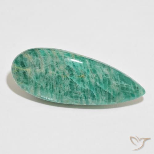 36.21ct 자연스러운 쿨 그린 아마조나이트, 배 모양, 불투명체