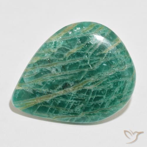 54.15ct 자연스러운 파인 그린 아마조나이트, 배 모양, 불투명체