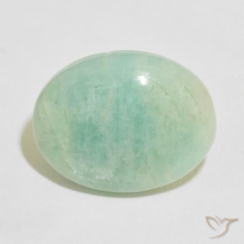 13.68ct 자연스러운 미디엄 그린 아마조나이트, 타원형, 불투명체