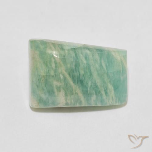 11.71ct 자연스러운 밝은 모스 그린 아마조나이트, 팬시한, 불투명체