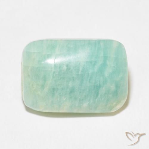 19.65ct 자연스러운 옅은 녹색 아마조나이트, 방석, 불투명체