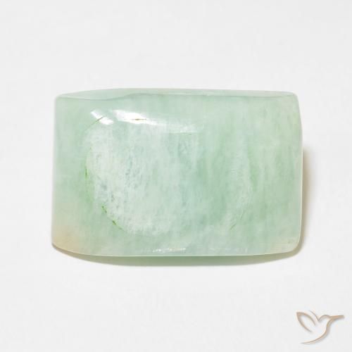 29.25ct 자연스러운 연한 초록색 아마조나이트, 방석, 불투명체