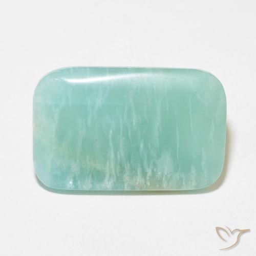 19.86ct 자연스러운 하늘색 녹색 아마조나이트, 방석, 불투명체