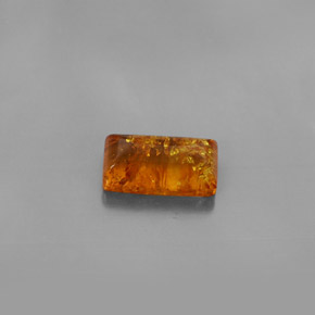 1.32캐럿 천연 옐로우 오렌지 호박, 투명한, 11.9×6 mm, 투명/반투명
