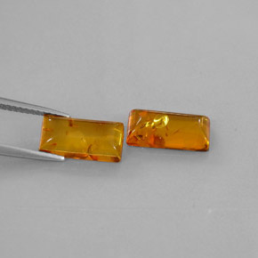 캐럿 천연 옐로우 오렌지 호박 보석, 투명한, 11.9×6 mm, 투명/반투명