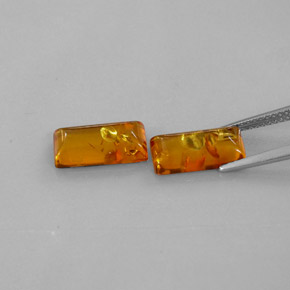 캐럿 천연 옐로우 오렌지 호박 보석, 투명한, 11.9×6 mm, 투명/반투명