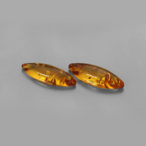 캐럿 천연 옐로우 오렌지 호박 보석, 투명한, 14.7×5 mm, 투명/반투명