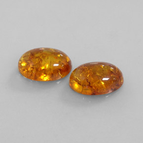 캐럿 천연 옐로우 오렌지 호박 보석, 투명한, 13.9×9.9 mm, 투명/반투명