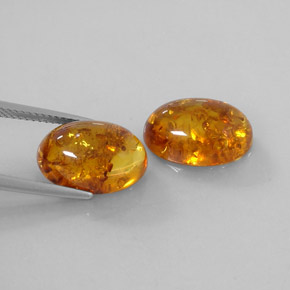 캐럿 천연 옐로우 오렌지 호박 보석, 투명한, 13.9×9.9 mm, 투명/반투명