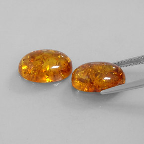 캐럿 천연 옐로우 오렌지 호박 보석, 투명한, 13.9×9.9 mm, 투명/반투명