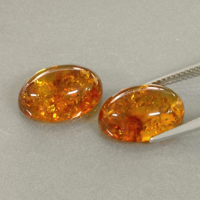캐럿 천연 옐로우 오렌지 호박 보석, 투명한, 13.9×9.9 mm, 투명/반투명