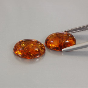 캐럿 천연 옐로우 오렌지 호박 보석, 투명한, 13.8×9.9 mm, 투명/반투명