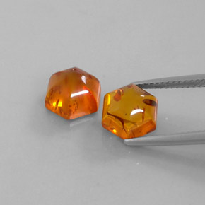 캐럿 천연 옐로우 오렌지 호박 보석, 투명한, 8.9×8 mm, 투명/반투명