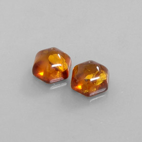 캐럿 천연 옐로우 오렌지 호박 보석, 투명한, 8.9×8 mm, 투명/반투명