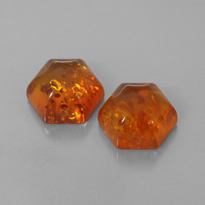 캐럿 천연 옐로우 오렌지 호박 보석, 투명한, 9.1×8 mm, 투명/반투명