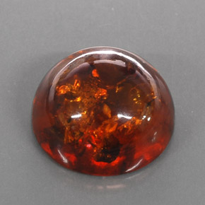 6.16캐럿 천연 옐로우 오렌지 호박, 투명한, 15.96 mm, 투명/반투명
