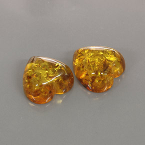 캐럿 천연 옐로우 오렌지 호박 보석, 투명한, 15.6×15.5 mm, 투명/반투명