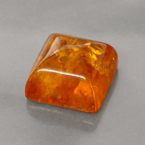 1.21캐럿 천연 옐로우 오렌지 호박, 투명한, 8.1×8 mm, 투명/반투명
