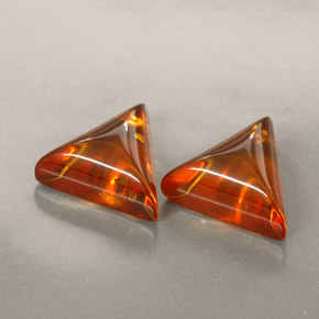 캐럿 천연 옐로우 오렌지 호박 보석, 투명한, 8.9×8 mm, 투명/반투명