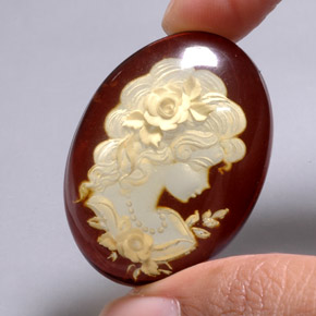 25.28캐럿 천연 옐로우 오렌지 호박, 투명한, 36.5×26.5 mm, 투명/반투명