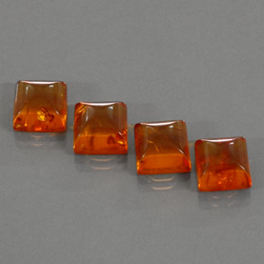 캐럿 천연 옐로우 오렌지 호박 보석, 투명한, 8×8 mm, 투명/반투명