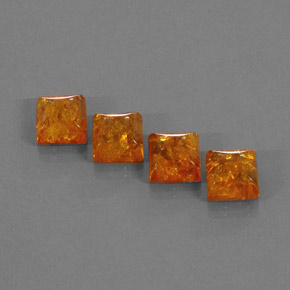 캐럿 천연 호박 호박 보석, 투명한, 8×8 mm, 투명/반투명