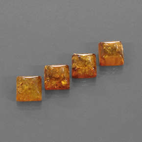 캐럿 천연 옐로우 오렌지 호박 보석, 투명한, 8.1×8 mm, 투명/반투명