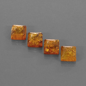 캐럿 천연 옐로우 오렌지 호박 보석, 투명한, 8.1×8 mm, 투명/반투명