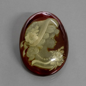 18.89캐럿 천연 오렌지 브라운 호박, 투명한, 31.8×23.2 mm, 투명/반투명