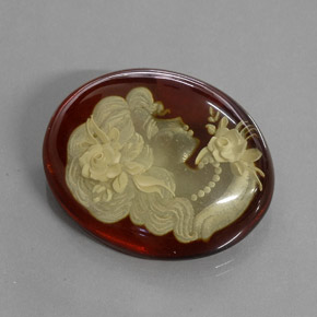 18.51캐럿 천연 오렌지 브라운 호박색, 투명한, 투명/반투명