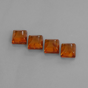 캐럿 천연 옐로우 오렌지 호박 보석, 투명한, 8×8 mm, 투명/반투명