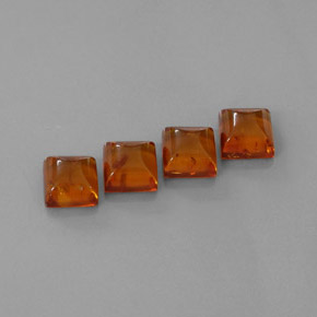 캐럿 천연 옐로우 오렌지 호박 보석, 투명한, 8×8 mm, 투명/반투명