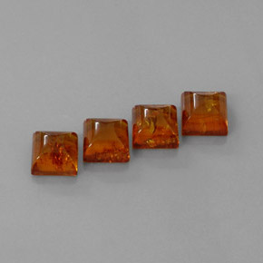 캐럿 천연 옐로우 오렌지 호박 보석, 투명한, 8.1×8 mm, 투명/반투명