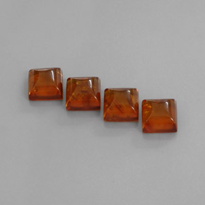 캐럿 천연 호박 호박 보석, 투명한, 8×8 mm, 투명/반투명