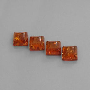 캐럿 천연 호박 호박 보석, 투명한, 8×8 mm, 투명/반투명