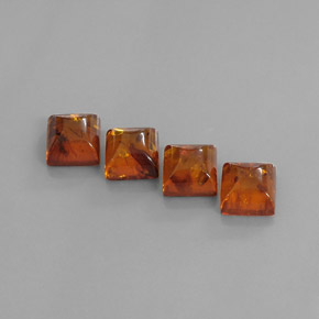 캐럿 천연 옐로우 오렌지 호박 보석, 투명한, 8.1×8 mm, 투명/반투명