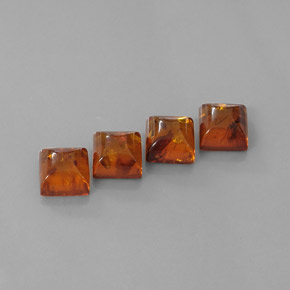 캐럿 천연 옐로우 오렌지 호박 보석, 투명한, 8.1×8 mm, 투명/반투명