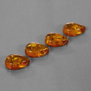 캐럿 천연 옐로우 오렌지 호박 보석, 투명한, 14.9×10 mm, 투명/반투명