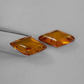 캐럿 천연 호박 호박 보석, 투명한, 19.3×10.5 mm, 투명/반투명