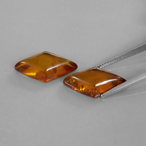 캐럿 천연 호박 호박 보석, 투명한, 19.3×10.5 mm, 투명/반투명