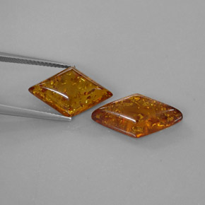 캐럿 천연 옐로우 오렌지 호박 보석, 투명한, 19.5×10.7 mm, 투명/반투명