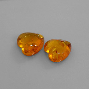 캐럿 천연 옐로우 오렌지 호박 보석, 투명한, 15.9×15.8 mm, 투명/반투명