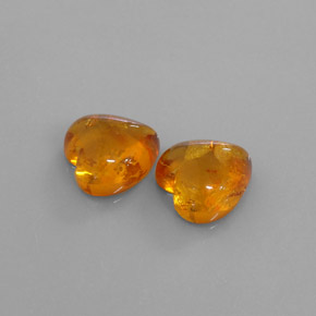 캐럿 천연 옐로우 오렌지 호박 보석, 투명한, 15.9×15.7 mm, 투명/반투명